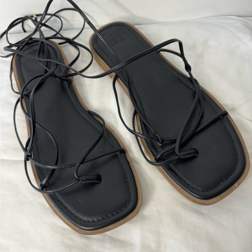 Abercrombie & Fitch Black Strappy Sandals